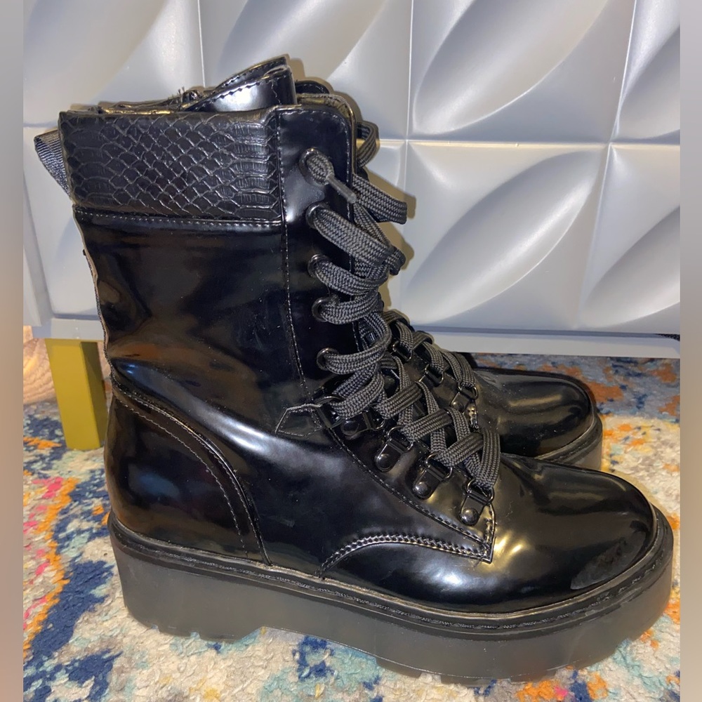 Brand New Patent leather combat boots - Picture 3 of 3